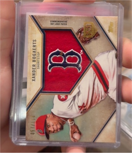 2019 Topps 150th Retro Hat Logo Patch #70 Xander Bogaerts — front