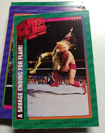 1998 WWF Magazine Titan Trading Sports #179 A Savage Ending for Flair! — front