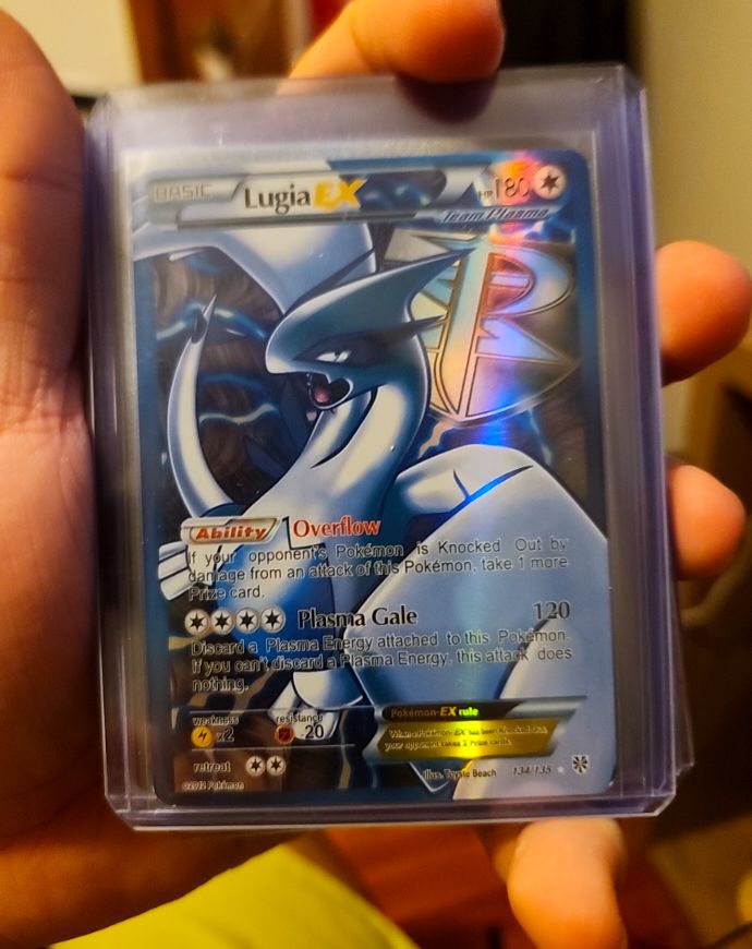 2012 Pokémon Plasma Storm #134 Lugia EX — front