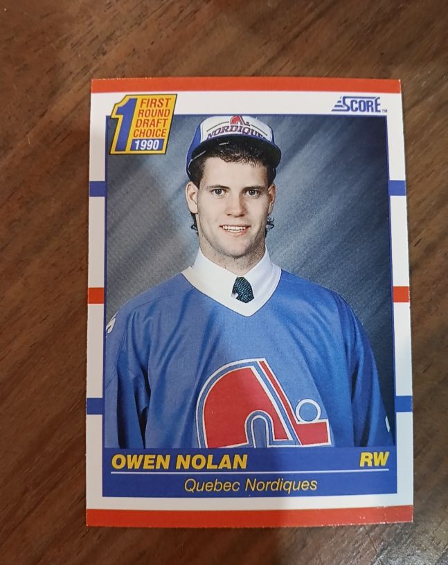 1990-91 Score #435 Owen Nolan Rookie — front