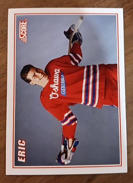 1990-91 Score #B5 Eric Lindros Oshawa Generals — front