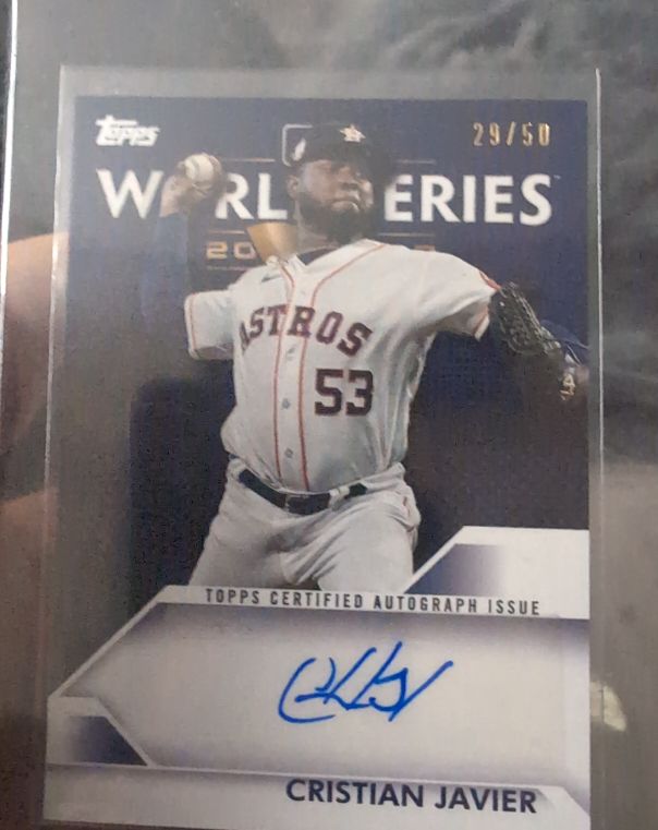 2022 Topps Now #WS-6A Cristian Javier — front