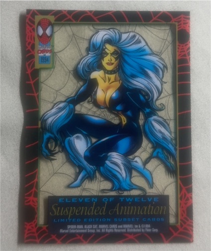 1994 Fleer Marvel Spider-Man Suspended Animation #11 Black Cat — front