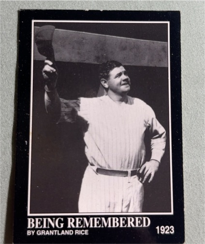 1992 Megacards Babe Ruth #163 Being Remembered by Grantland Rice — front