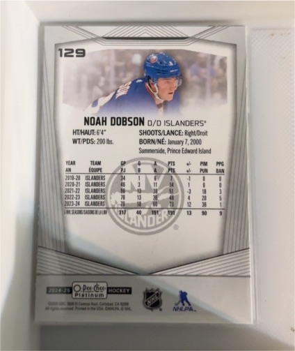 2023-24 O-Pee-Chee Platinum #61 Noah Dobson — front
