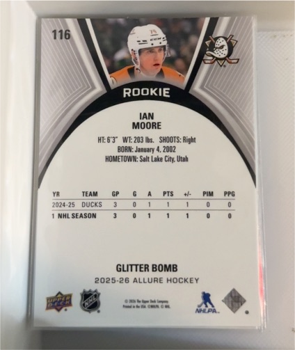 2025-26 Upper Deck Allure #116 Ian Moore — front