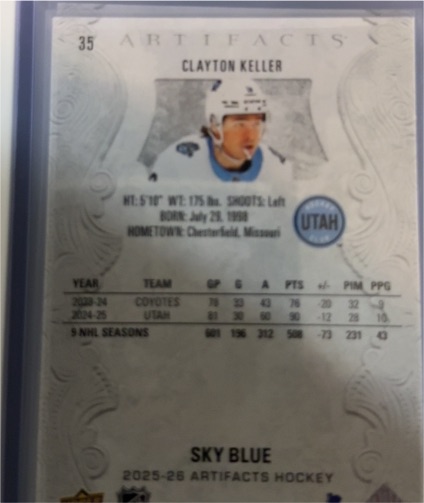 2025-26 Upper Deck Artifacts #35 Clayton Keller — front