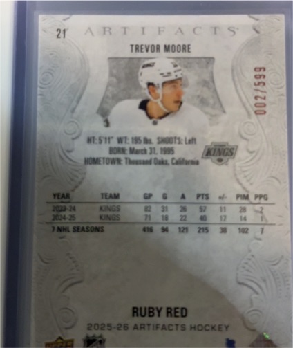 2025-26 Upper Deck Artifacts #21 Trevor Moore — front