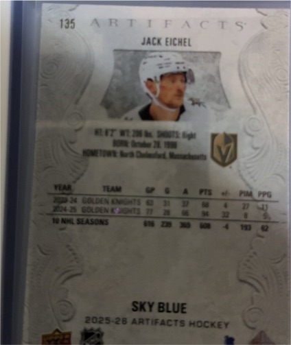 2025-26 Upper Deck Artifacts #135 Jack Eichel — front