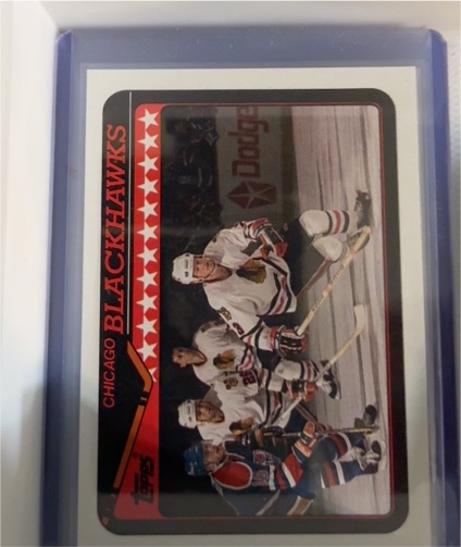 1990-91 Topps #363 Chicago Blackhawks Team — front