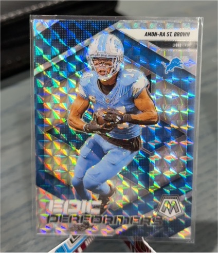 2025 Panini Mosaic Epic Performers #5 Amon-Ra St. Brown — front
