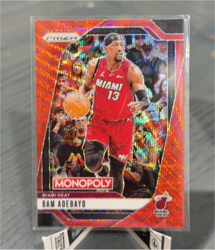 2024-25 Panini Prizm Monopoly #29 Bam Adebayo Red Wave Prizm Miami Heat — front