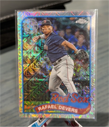 2024 Topps Series 1 1989 Topps Chrome Silver Pack Mojo #T89C-39 Rafael Devers — front