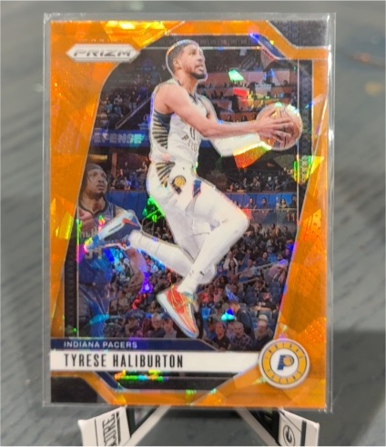 2024-25 Panini Prizm #99 Tyrese Haliburton Orange Ice — front