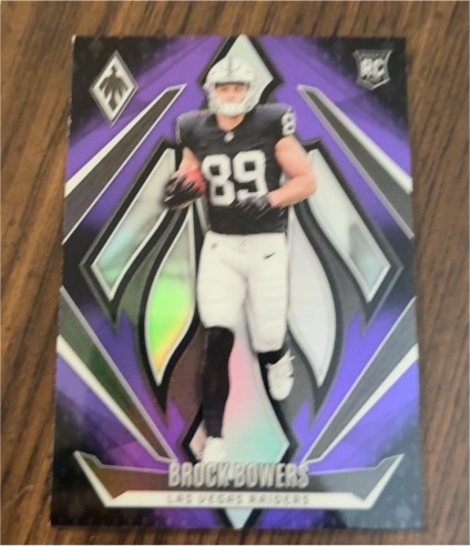 2024 Panini Phoenix #165 Brock Bowers Rookie Purple Las Vegas Raiders — front