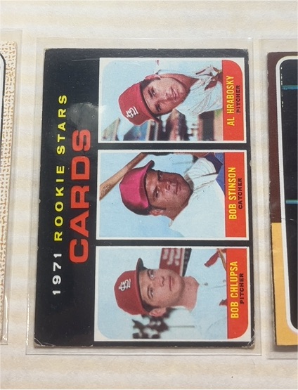 1971 Topps Rookie Stars Al Harbovsky / Bob Stinson / Bob Chlupsa — front