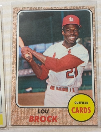 1968 Topps #520 Lou Brock — front
