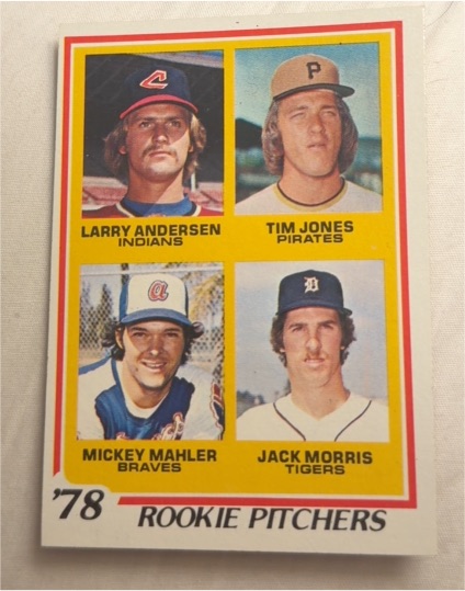 1978 Topps #703 Rookie Pitchers Jack Morris Larry Andersen Tim Jones Mickey Mahler — front