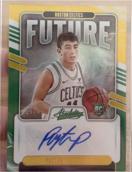 2020-21 Panini Absolute Memorabilia #08 Payton Pritchard Future RC Rookie Auto — front