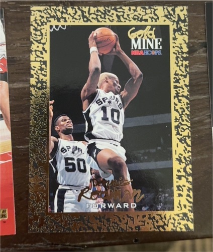 1995 Skybox NBA Hoops #448 Dennis Rodman Gold Mine San Antonio Spurs — front