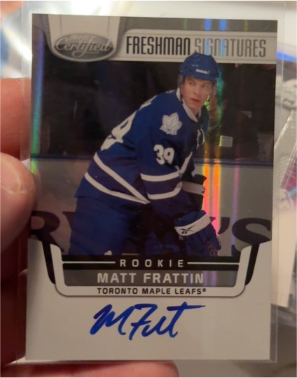 2011 Panini Certified #179 Matt Frattin Freshman Signatures Rookie — front