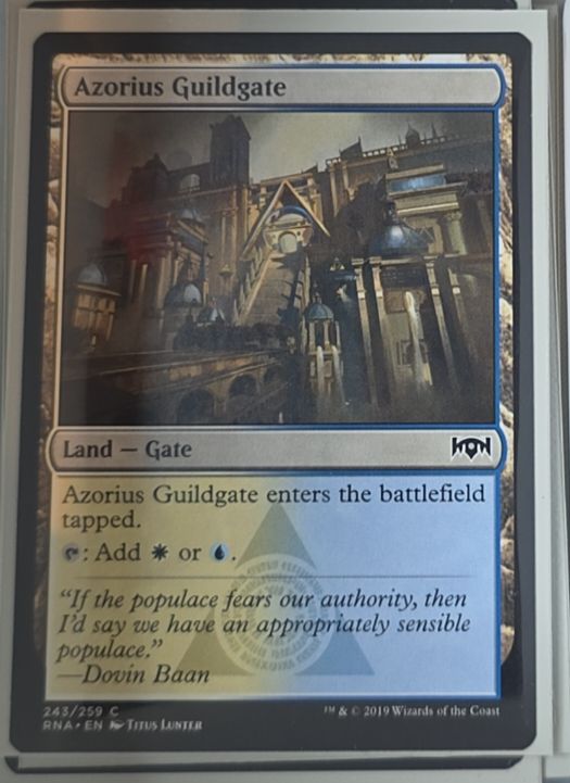 2019 Magic: The Gathering Ravnica Allegiance #243 Azorius Guildgate — front