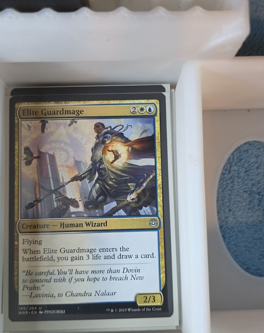 2019 Magic The Gathering War of the Spark #195 Elite Guardmage — front