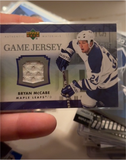 2007-08 Upper Deck Game Jersey #J2BR Bryan McCabe — front