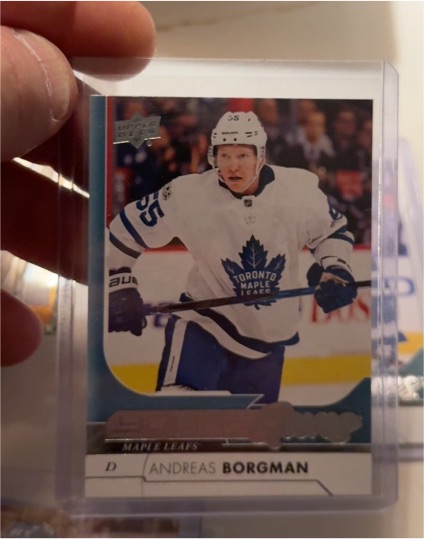 2017-18 Upper Deck #229 Andreas Borgman Young Guns Rookie — front