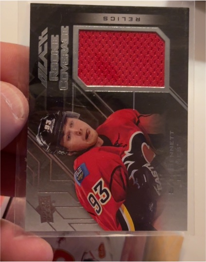 2015-16 Upper Deck Black Rookie Trademarks Relics #RTR-SB Sam Bennett — front