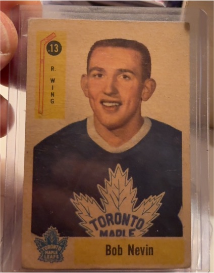 1958-59 Parkhurst #13 Bob Nevin — front