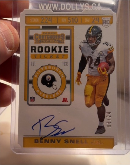 2019 Panini Contenders #133 Benny Snell Jr. — front