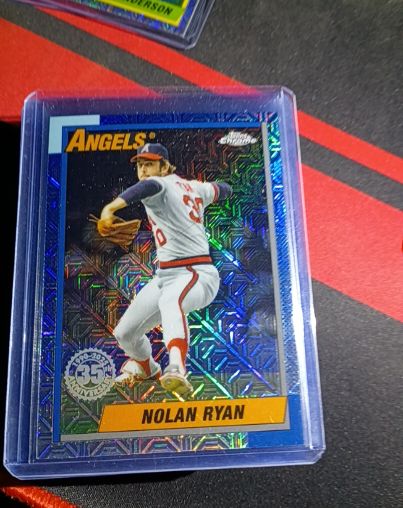 2025 Topps Update #U90C-88 Nolan Ryan 1990 Topps Chrome Silver Pack Mojo — front