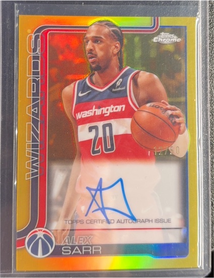 2025 Topps Chrome #TCA-AS Alex Sarr — front
