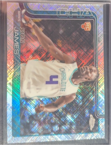 2025-26 Topps Chrome #283 Sion James X-Fractor Rookie — front