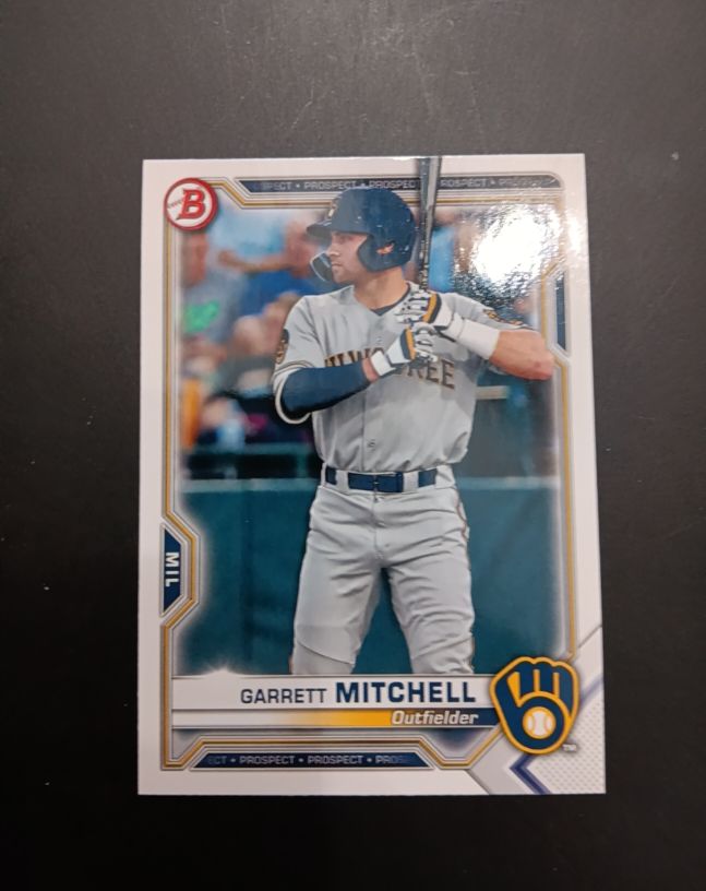 2021 Bowman Prospects #BP-129 Garrett Mitchell — front