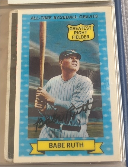 1970 Kellogg's All-Time Baseball Greats #6 Babe Ruth — front