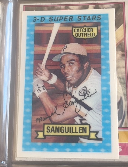 1974 Kellogg's 3-D Super Stars #15 Manny Sanguillen — front