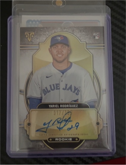 2024 Topps Triple Threads #RA-YAR Yariel Rodriguez Rookie Autograph — front