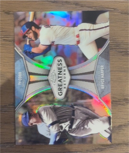2019 Topps Chrome #GRE-7 Greatness Returns Ty Cobb / Bryce Harper — front