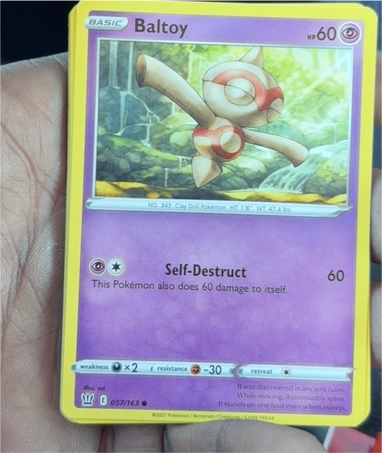 2021 Pokémon Battle Styles #057 Baltoy — front