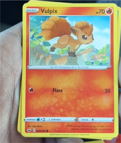 2020 Pokemon Sword & Shield #022 Vulpix — front