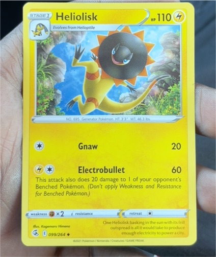 2021 Pokémon TCG Fusion Strike #099 Heliolisk — front