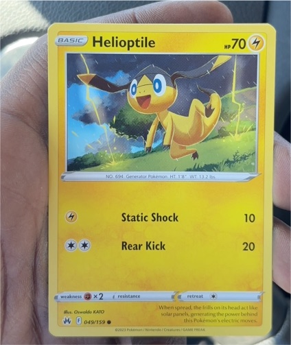 2023 Pokémon Crown Zenith #049 Helioptile — front