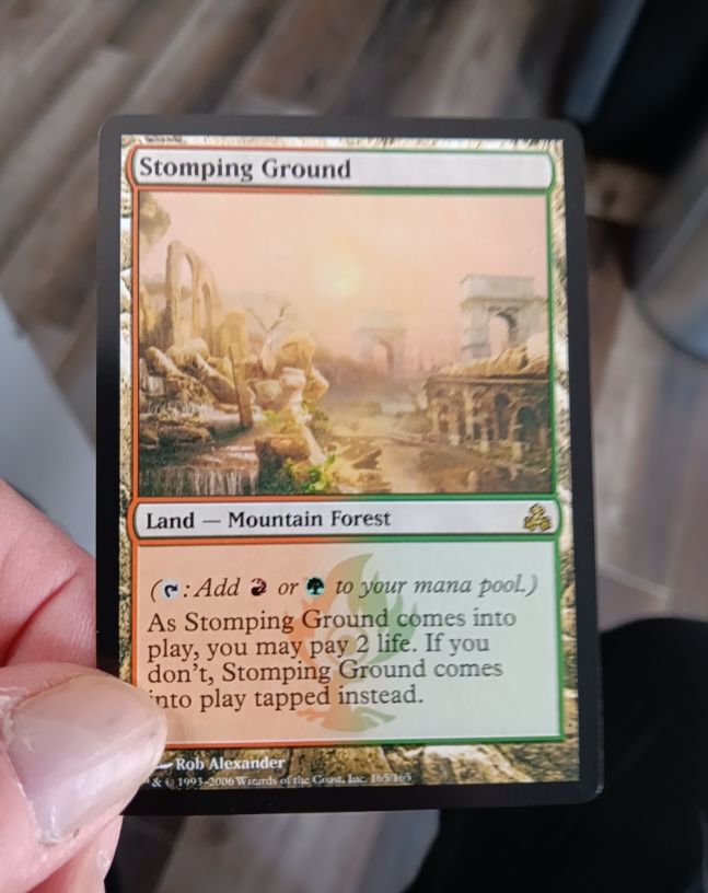 2006 Magic: The Gathering Guildpact #165 Stomping Ground — front