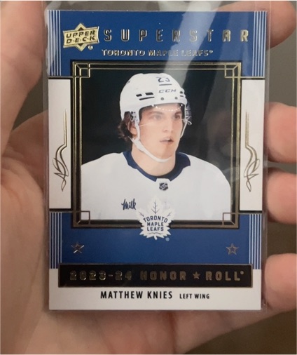 2023-24 Upper Deck Series 2 #HR67 Matthew Knies Superstar Honor Roll — front