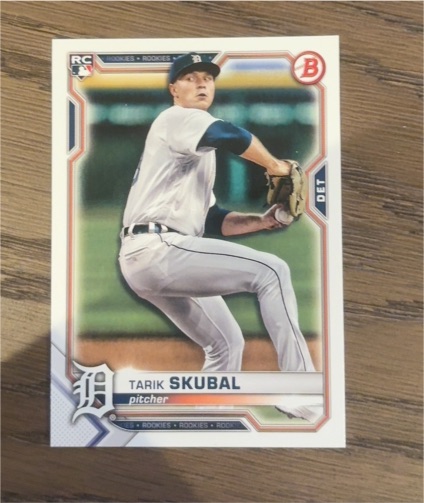 2021 Bowman #11 Tarik Skubal Rookie Card — front