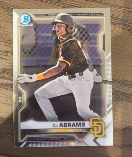 2021 Bowman Chrome Prospects #BCP-14 CJ Abrams — front