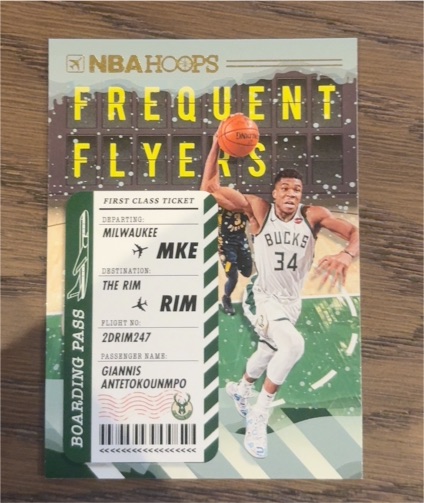 2020-21 Panini NBA Hoops Frequent Flyers #9 Giannis Antetokounmpo — front