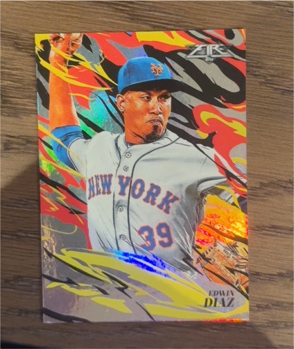 2019 Topps Fire #FT-13 Edwin Diaz Flamethrowers — front